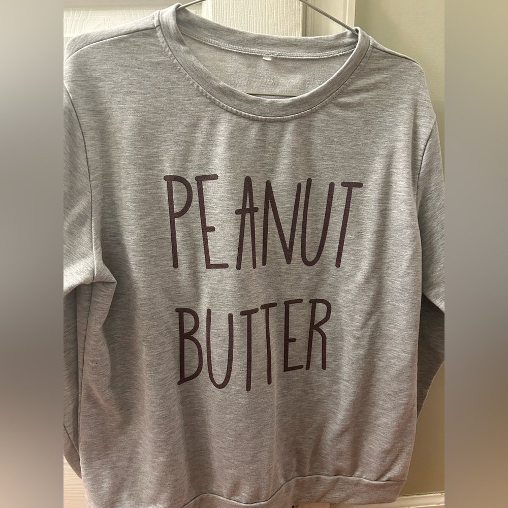 Large “Peanut Butter” Long Sleeve Sweatshirt